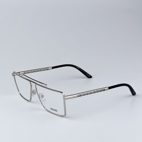Versace VE1295 1000 BRAND NEW Eyeglasses Silver Demo Pilot Unisex - Picture 5 of 10